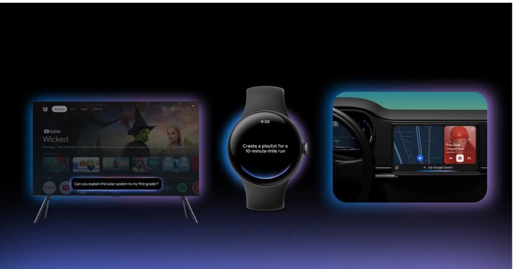 Gemini, la IA de Google, se expande a más lugares: ahora estará en los televisores, autos y smartwatch