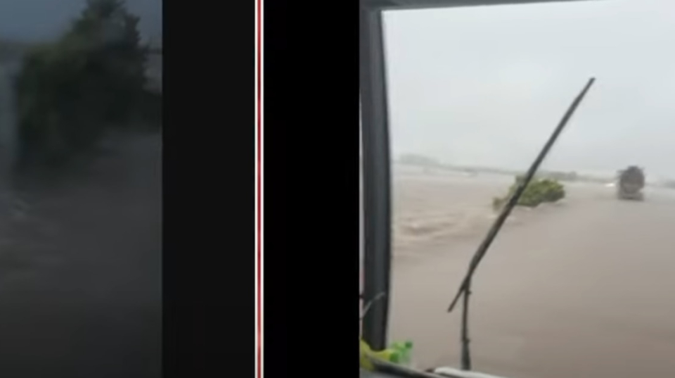 Hay dos micros varados desde anoche en la ruta 9 por las lluvias: en uno viajan casi 40 chicos de 8 y 9 años