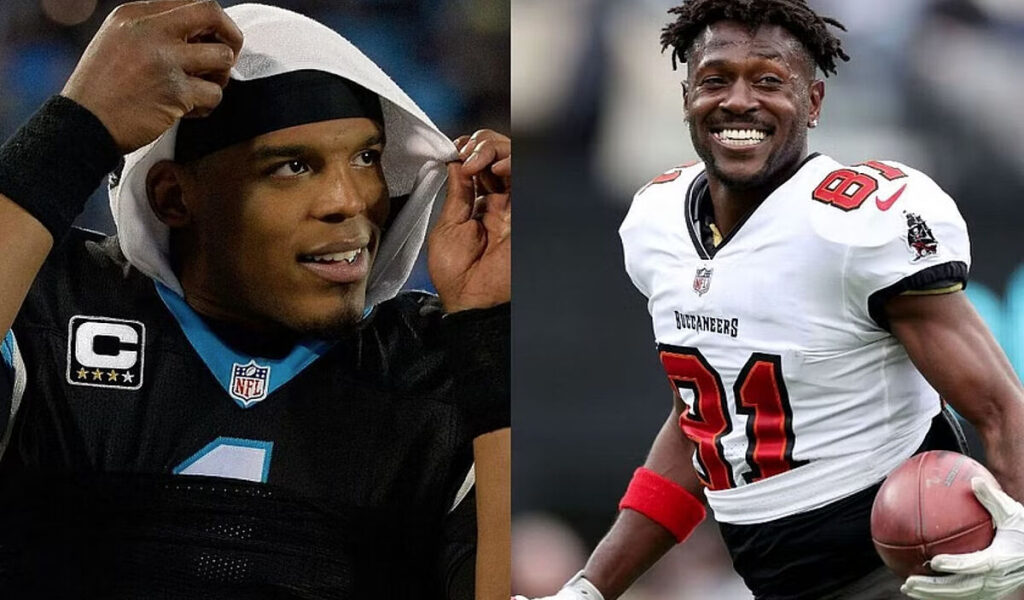Cam Newton pone en su lugar a Antonio Brown por sus crticas a la familia Sanders y le lanza un reto