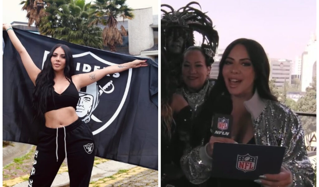 Jimena Snchez se luce al anunciar pick de Raiders en Draft NFL 2025