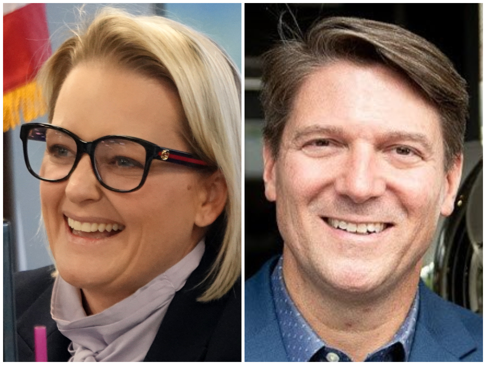 La representante estatal Hillary Cassel, una Democat de Broward convertida en republicano, y el retador Todd Delmay, un Democat, son 2026 candidatos para la Cámara de Representantes del Estado. (Joe Cavaretta/South Florida Sun Sentinel y Todd Delmay Campaña/cortesía)