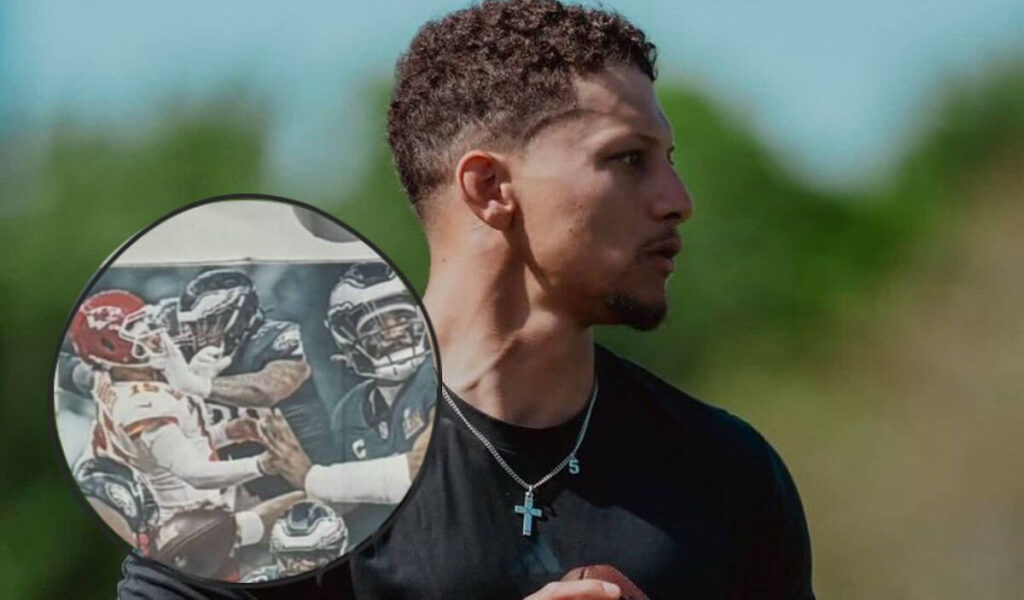 Patrick Mahomes es humillado con un mural gigante en las instalaciones de los Philadelphia Eagles