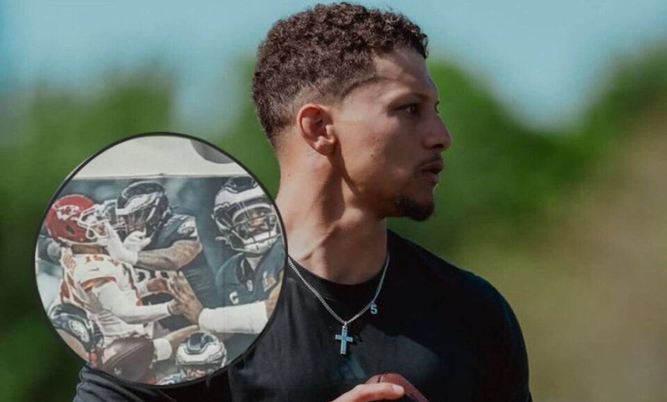 Patrick Mahomes es humillado con un mural gigante en las instalaciones de los Philadelphia Eagles