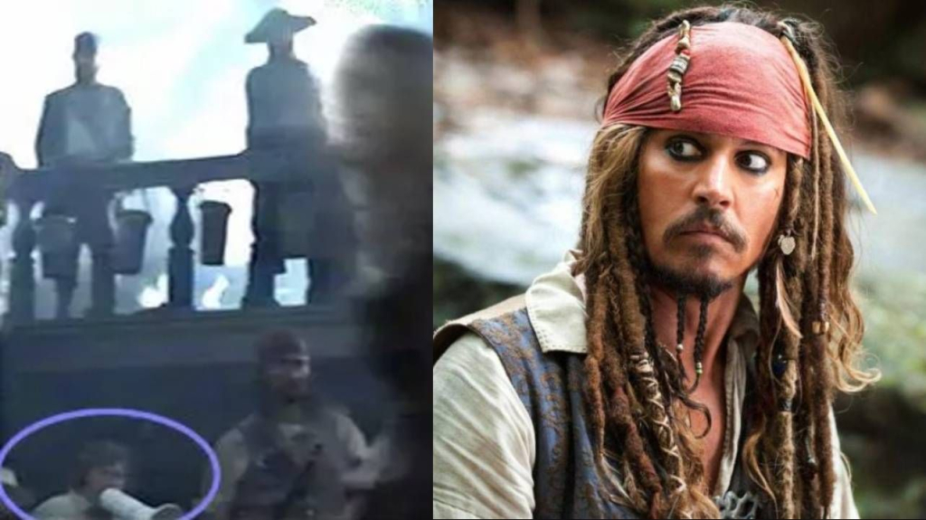 Si miras en la esquina inferior izquierda de ‘Piratas del Caribe: La maldición de la Perla Negra’ verás a un técnico y su megáfono