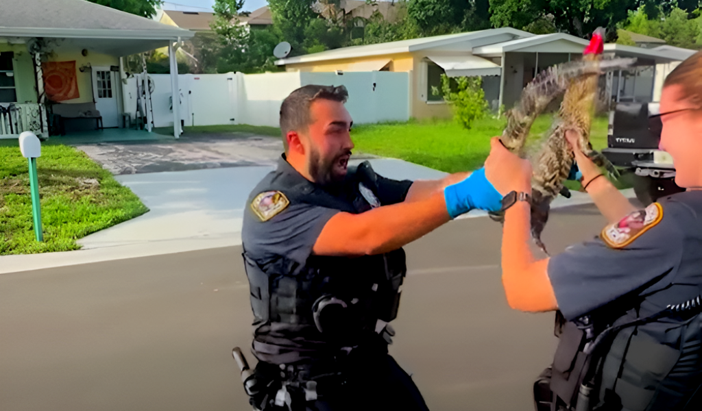 Policía de Nueva York se muda a Florida y le toca lidiar con su primer caimán