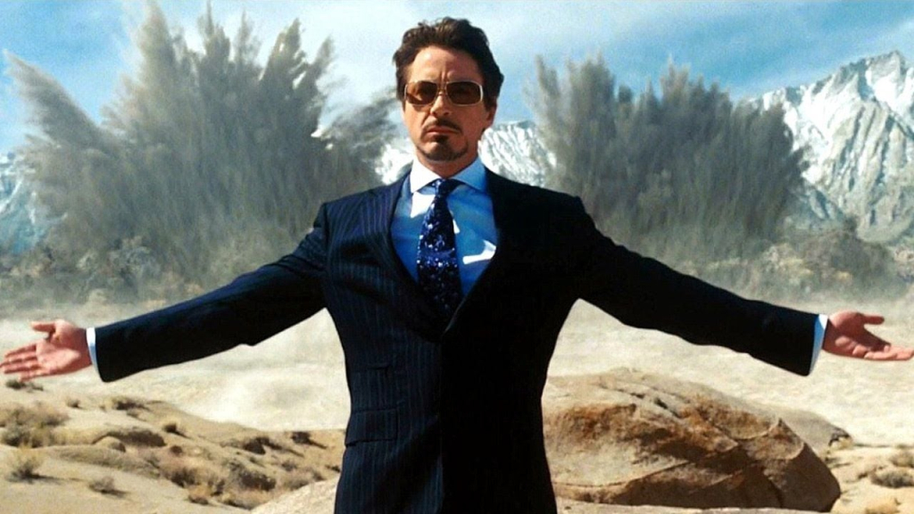 Hay una razón por la que Robert Downey Jr. lleva gafas de sol en esta escena de ‘Iron Man’: no se sabía el guion