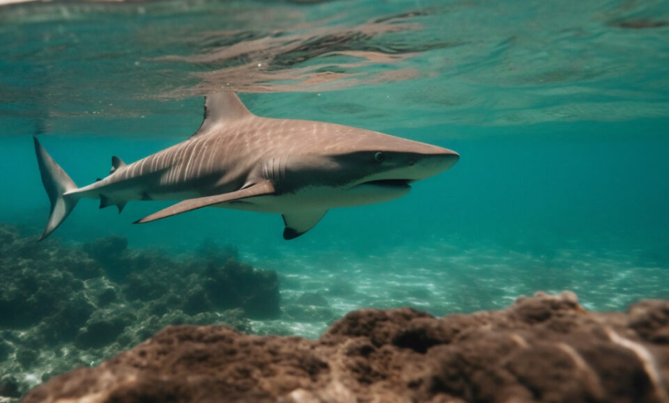 Tiburón nada peligrosamente cerca de niños en playa de Fort Lauderdale