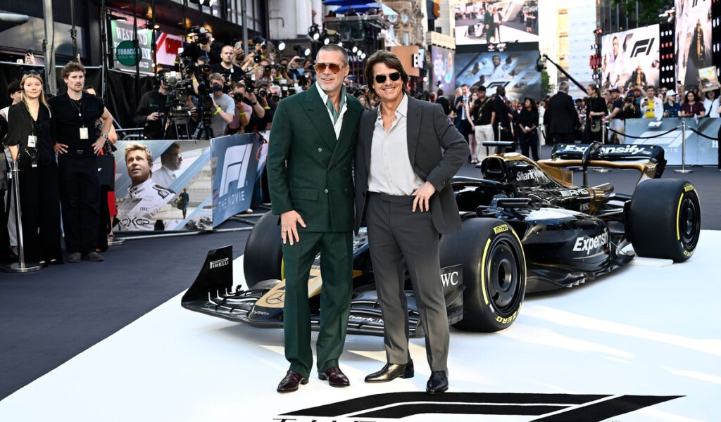 La historia del reencuentro de Brad Pitt con Tom Cruise en el estreno de «F1»