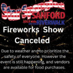Lightning apaga temprano en Sanford Fireworks