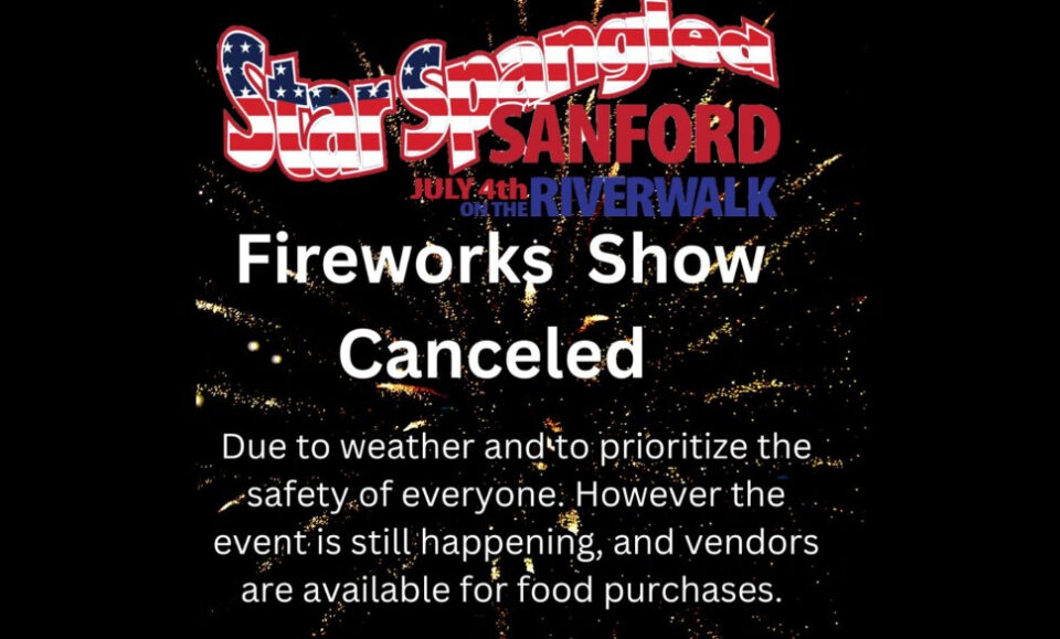Lightning apaga temprano en Sanford Fireworks