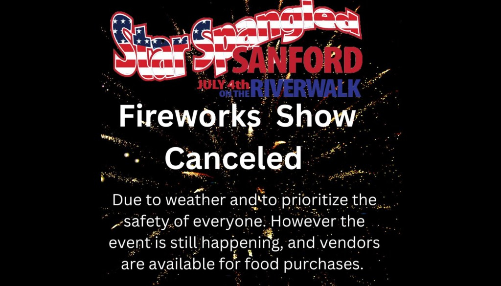 Lightning apaga temprano en Sanford Fireworks