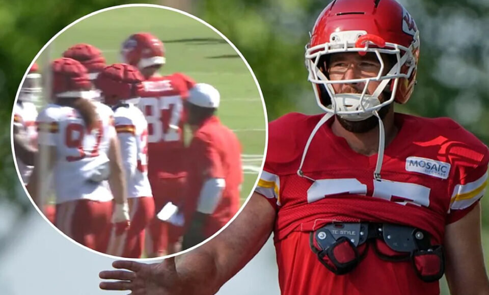 Travis Kelce se meti de lleno en la pelea que se desat en el entrenamiento de los Chiefs