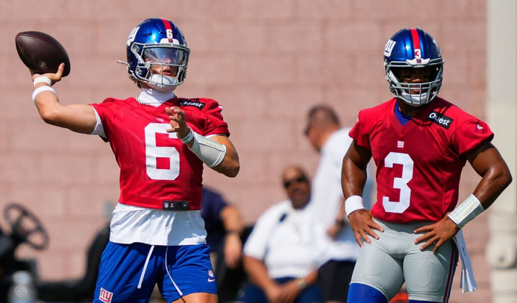 Jaxson Dart busca robarle el puesto a Russell Wilson en los Giants… y el mismo Wilson lo ayudar