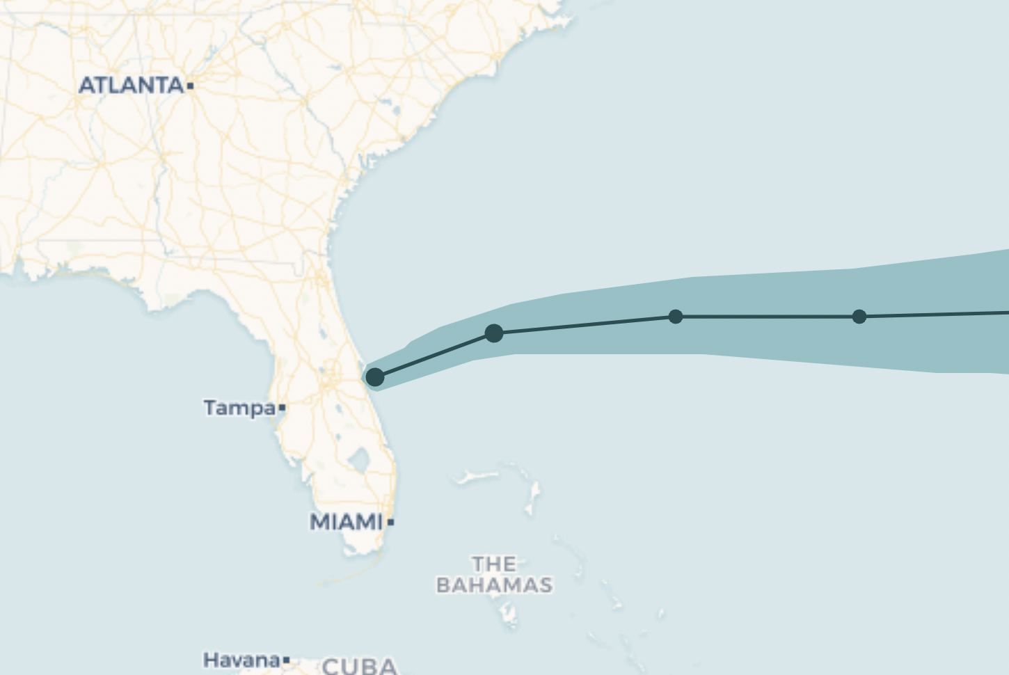 Aquí está la última pista de pronóstico del huracán Milton.