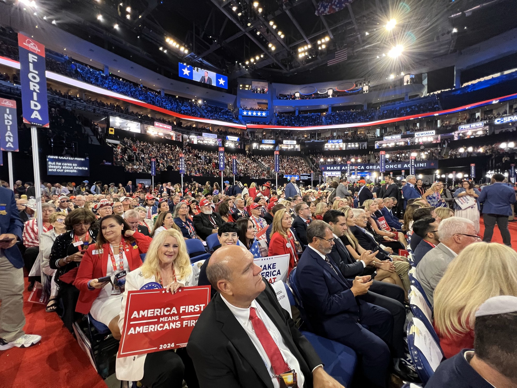 Miembros de la delegación de Florida a la Convención Nacional Republicana en Milwaukee en julio de 2024.