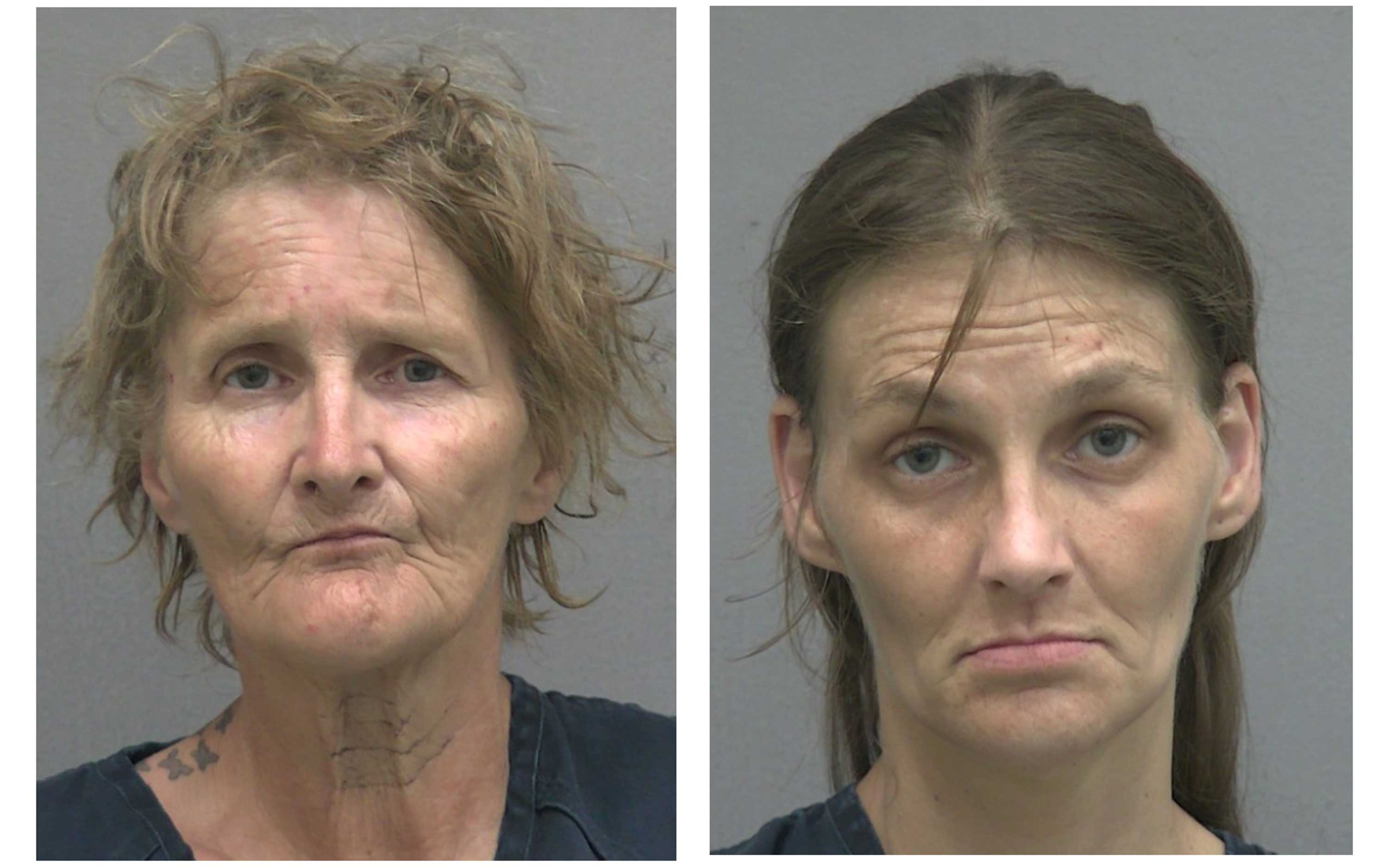 Sabine Thrift, a la izquierda, y Tamara Stoiber fueron arrestados el sábado 28 de junio de 2025. (Cárcel del condado de Alachua)