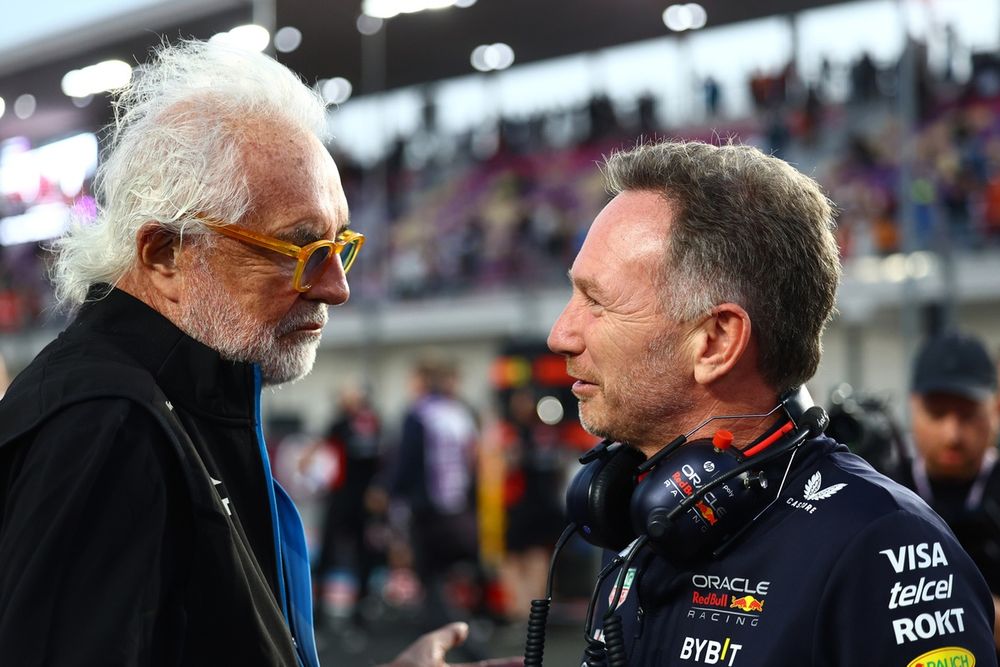 Flavio Briatore, Executive Advisor to Alpine F1, and Oracle Red Bull Racing Team Principal Christian Horner