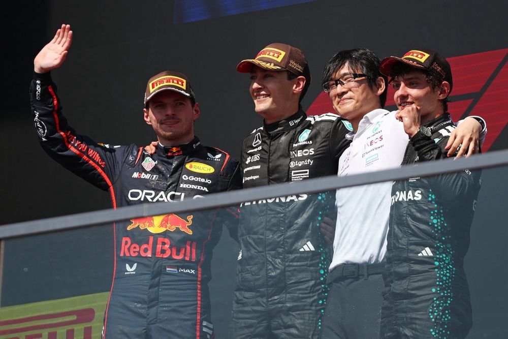 Max Verstappen, Red Bull Racing, George Russell, Mercedes, Andrea Kimi Antonelli, Mercedes