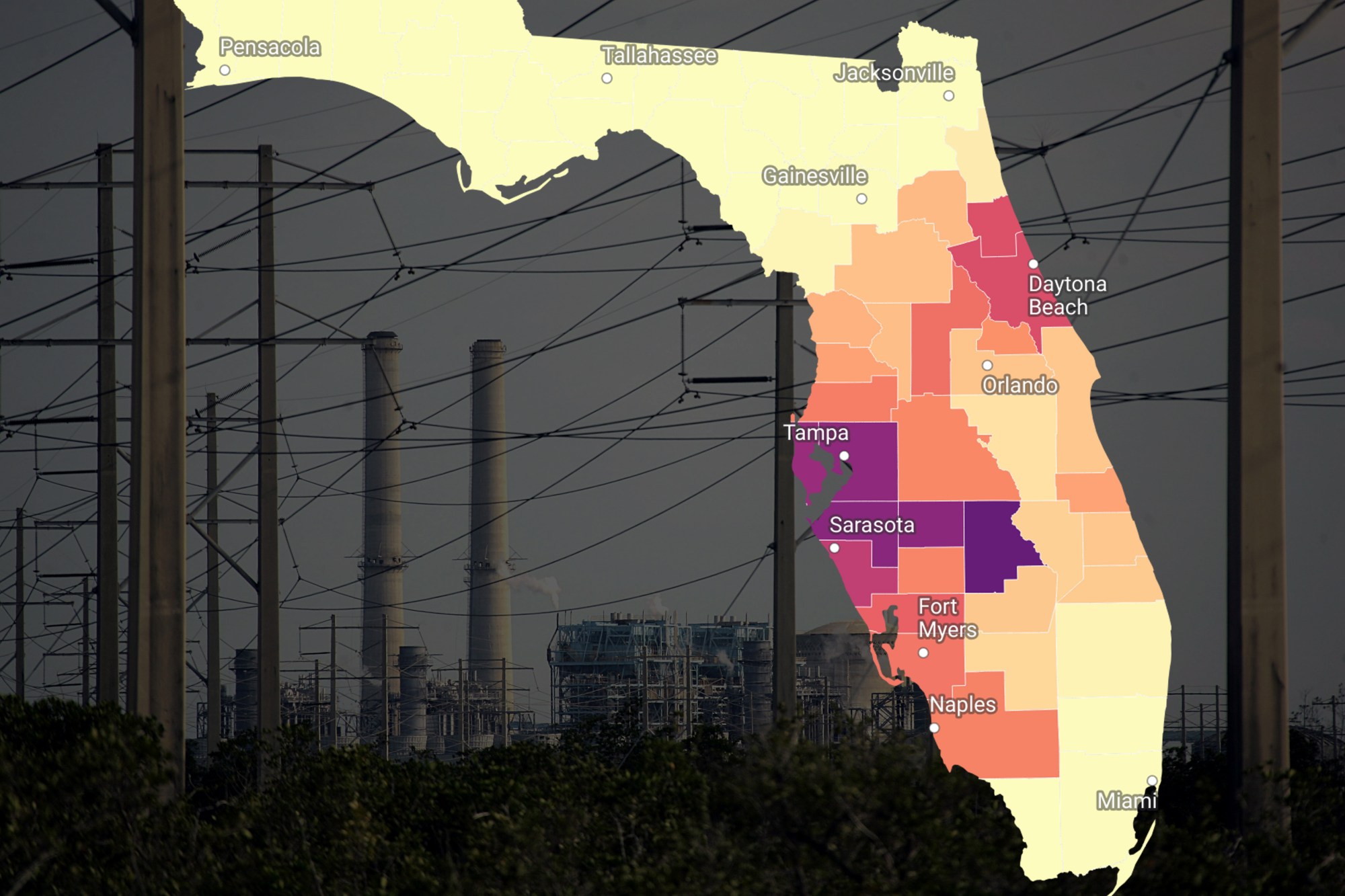 El mapa muestra dónde el huracán Milton noqueó el poder en Florida.