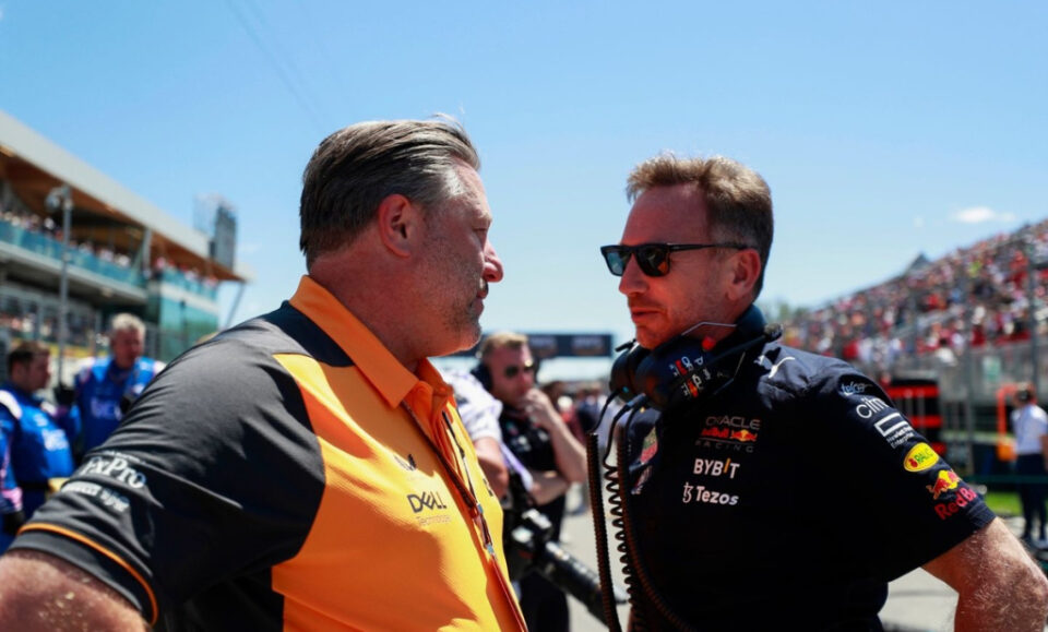 Zak Brown le apuntó a Horner: «La F1 está mejor sin él»