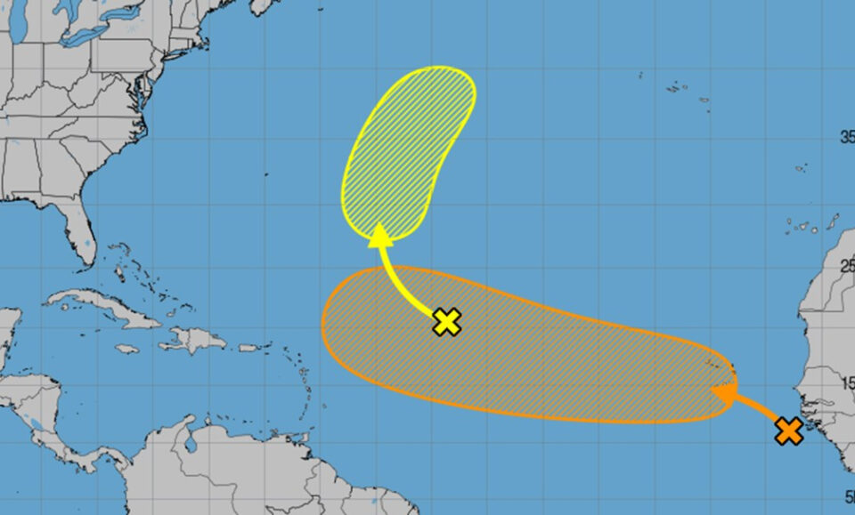 Hurricane Center Ups Odds en el nuevo sistema Atlantic, realiza un seguimiento del segundo