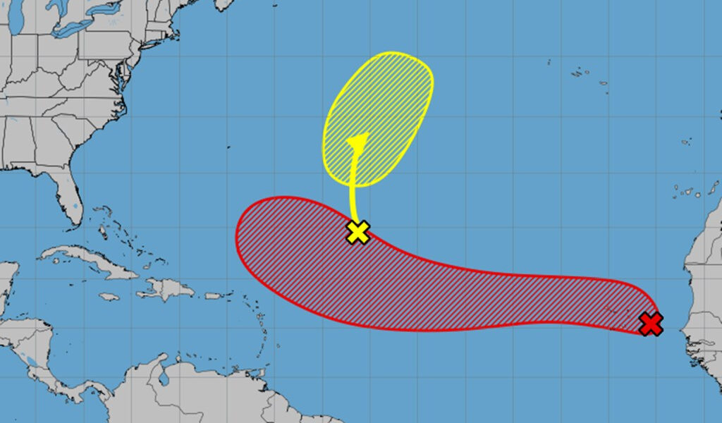 Hurricane Center dice que el sistema Atlantic probablemente se convertirá en depresión tropical