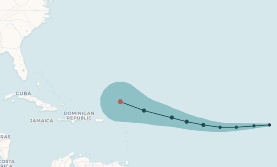Mapa: aquí está la última pista de pronóstico de Tropical Storm Erin