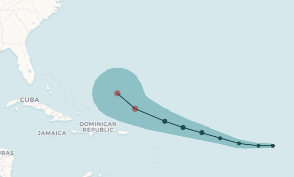 Mapa: aquí está la última pista de pronóstico de Tropical Storm Erin