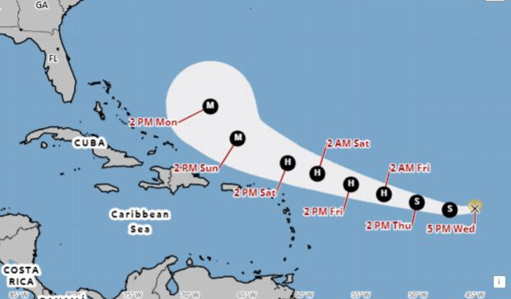 El camino de la tormenta tropical erin cambia, pero se fortalece y aún se pronostica que se convierte en un gran huracán, dice NHC