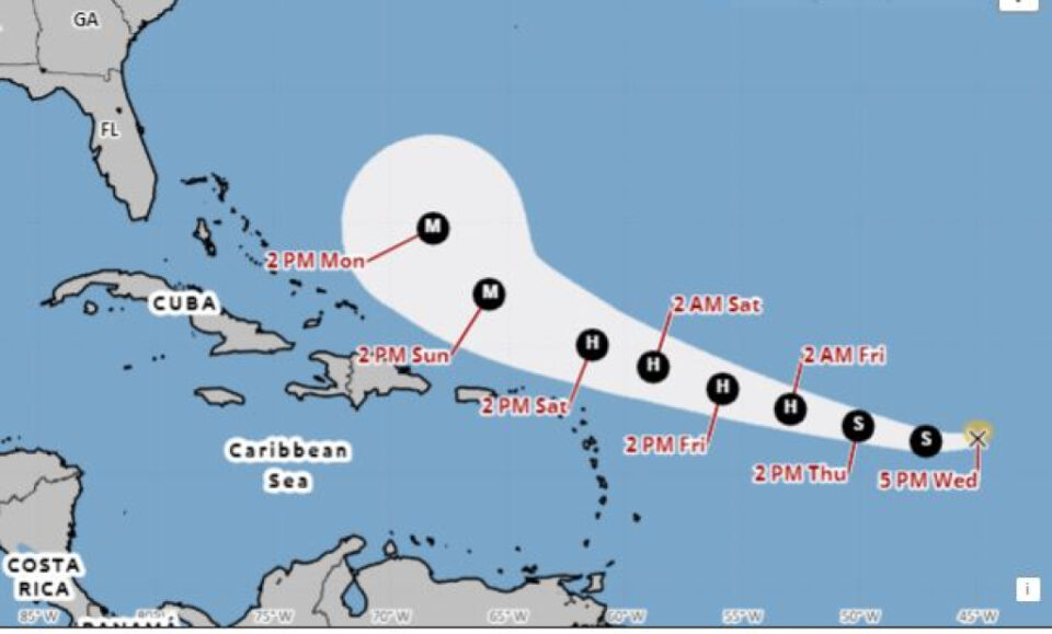 El camino de la tormenta tropical erin cambia, pero se fortalece y aún se pronostica que se convierte en un gran huracán, dice NHC