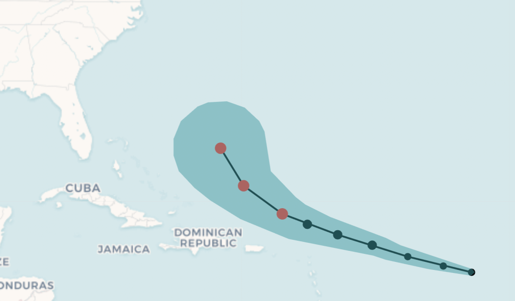 Mapa: ¿El huracán Erin llegará a los Estados Unidos? Aquí está la última pista de pronóstico