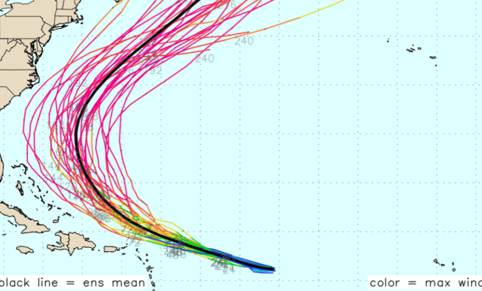 Tormenta tropical El camino de Erin West pone las islas del Caribe bajo los relojes