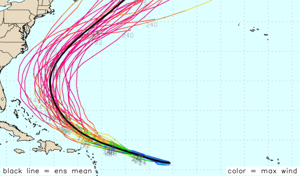 Tormenta tropical El camino de Erin West pone las islas del Caribe bajo los relojes