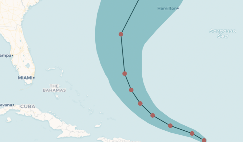 Mapa: ¿El huracán Erin llegará a los Estados Unidos? Aquí está la última pista de pronóstico