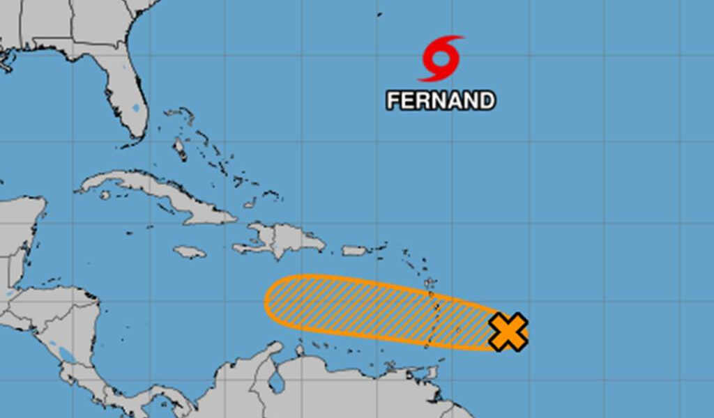 Tormenta tropical Fernand gira en el Atlántico, mientras que el segundo sistema se acerca al Caribe, dice NHC