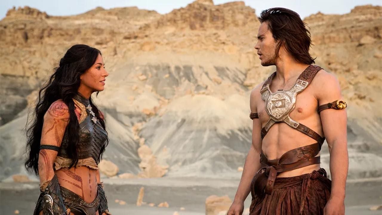 Lynn Collins y Taylor Kitsch en 'John Carter'