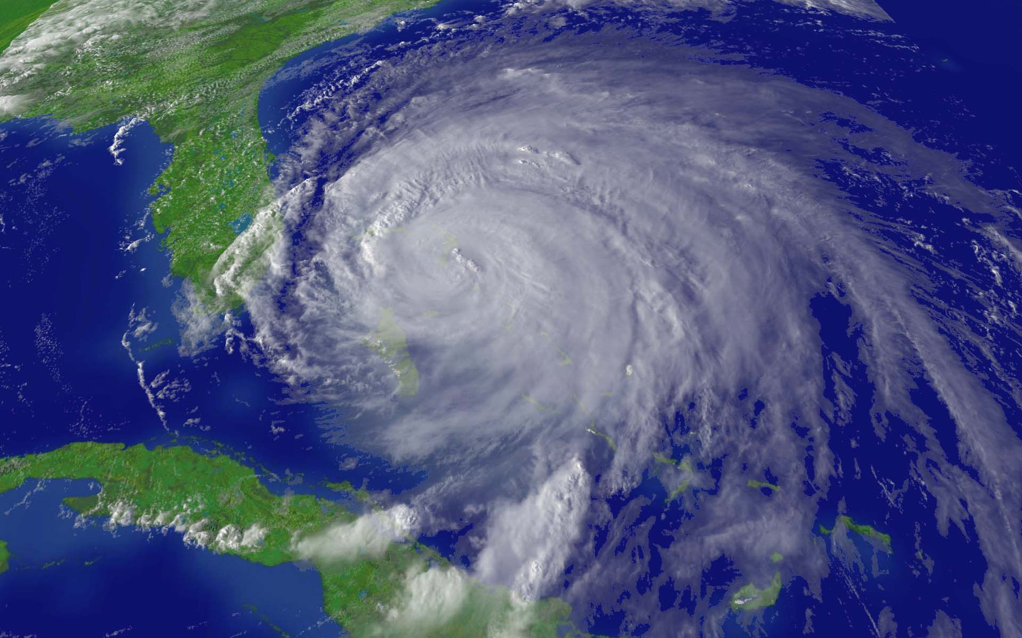 El huracán Frances se muestra en una imagen satelital que se toma la tarde del 3 de septiembre de 2004, dos días antes del terreno en el sureste de Florida.