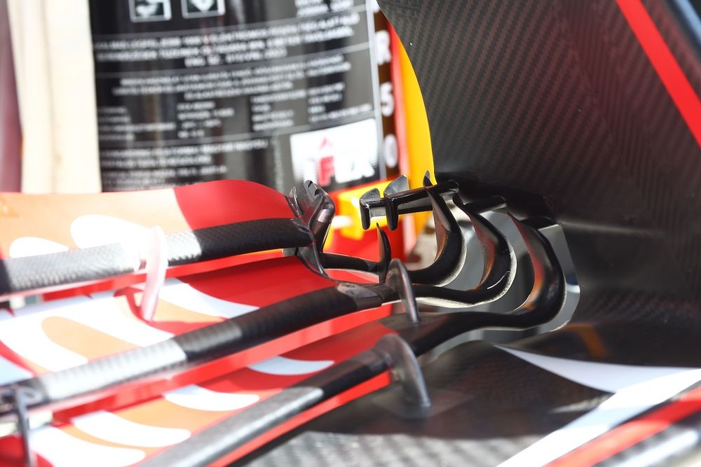 Haas VF-25: l'effetto out wash dell'ala anteriore 