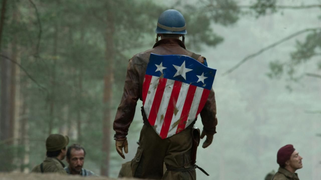 Alguien tendría que haber dicho al equipo de ‘Capitán América: el primer vengador’ que esta bandera está al revés