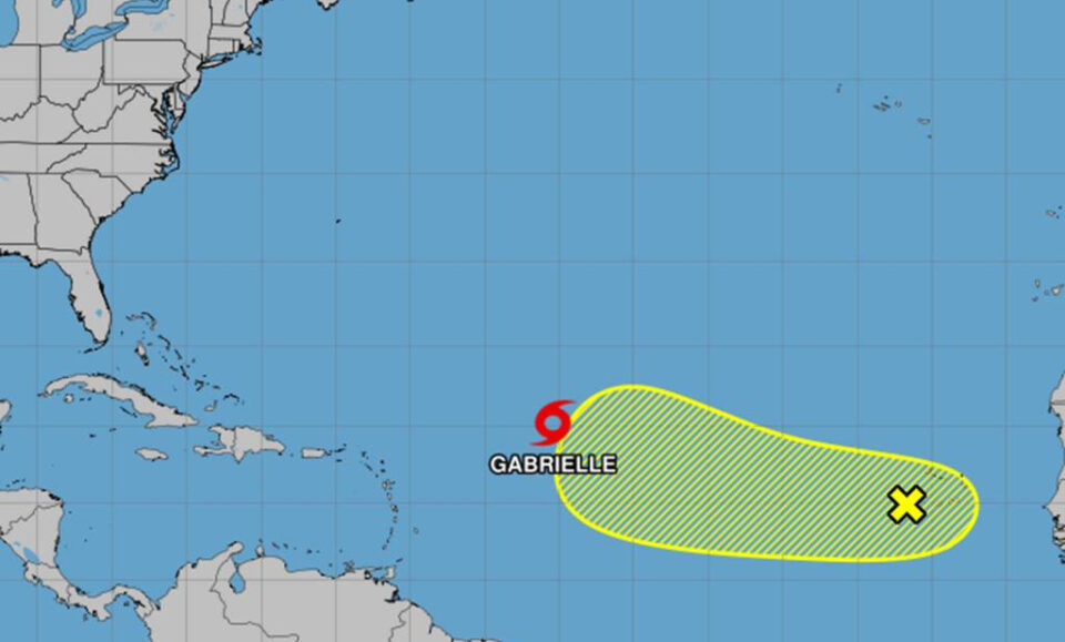 Hurricane Center rastrea la tormenta tropical Gabrielle, ojos New Atlantic System