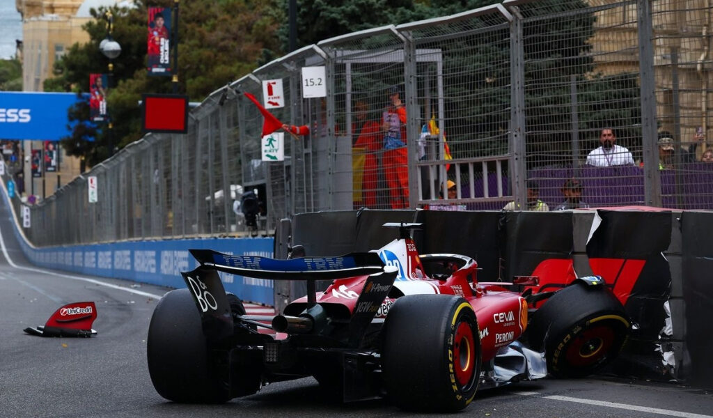 Cómo la clasificación en Azerbaiyán batió el récord de banderas rojas en F1