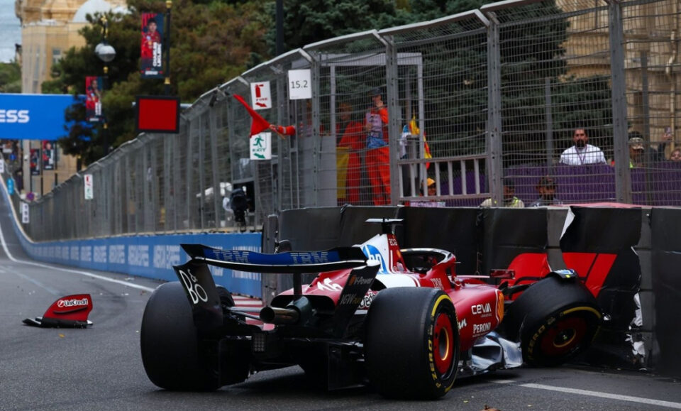 Cómo la clasificación en Azerbaiyán batió el récord de banderas rojas en F1