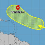 La tormenta tropical Gabrielle se intensifica, mientras que los ojos del centro de huracanes 2º Sistema Atlántico