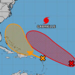 NHC: 1 de 2 olas tropicales podrían amenazar a Bahamas mientras el huracán Gabrielle se agita en el Atlántico