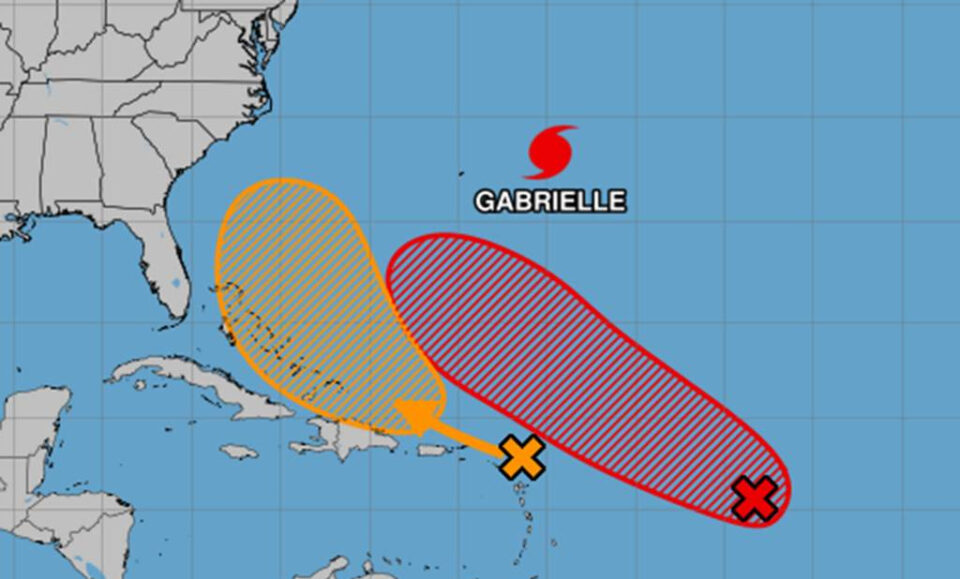 NHC: 1 de 2 olas tropicales podrían amenazar a Bahamas mientras el huracán Gabrielle se agita en el Atlántico