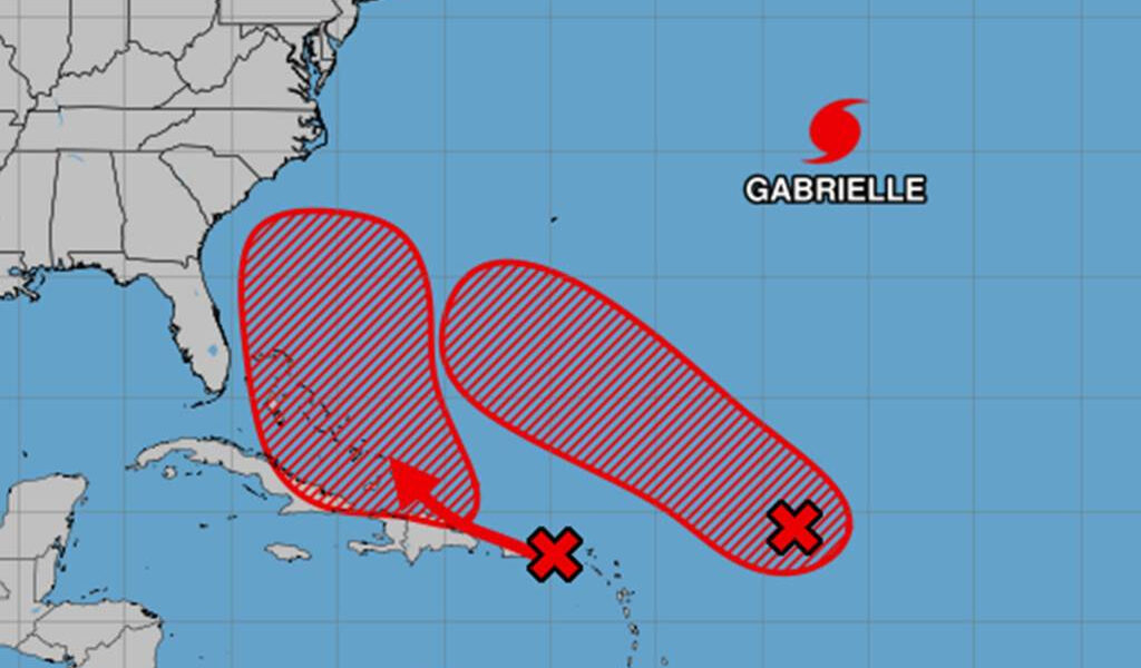 NHC: 2 depresiones más tropicales probablemente como huracán Gabrielle se dirige a Azores