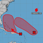 NHC: 2 depresiones más tropicales probablemente como huracán Gabrielle se dirige a Azores