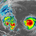 Florida Costa Sentimiento Efectos de la creciente tormenta tropical Imelda