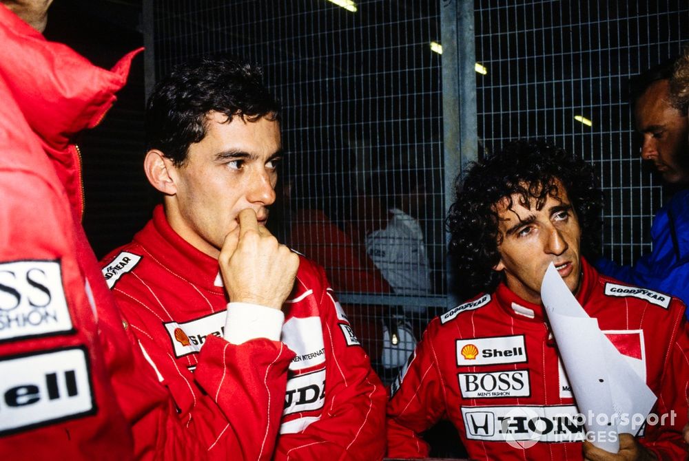 Ayrton Senna y Alain Prost.