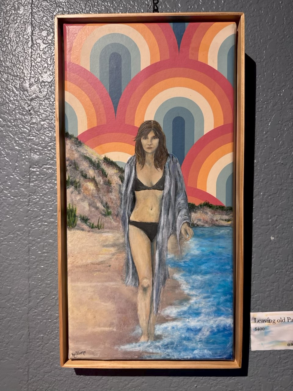 Una pintura del artista local Kris Osborne, cuyo trabajo se muestra actualmente en Lil 'Indies, parte del pub de Will's 
